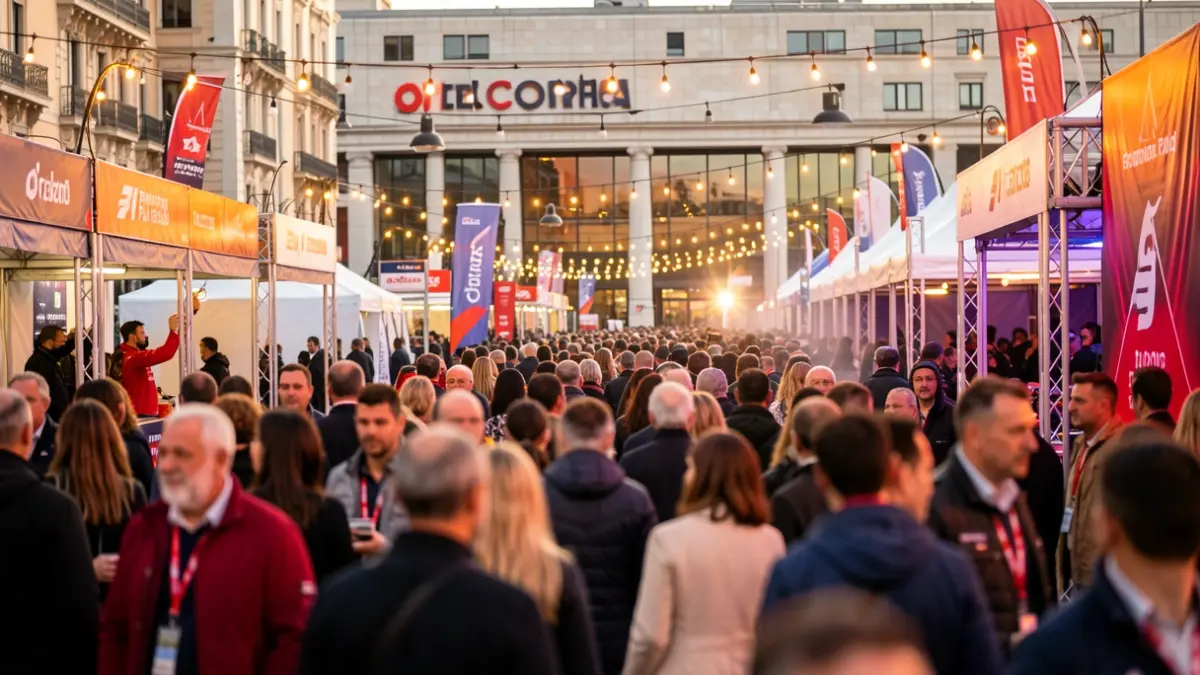 Generic image of a Formula 1 Fan Zone in Madrid with people enjoying the atmosphere.