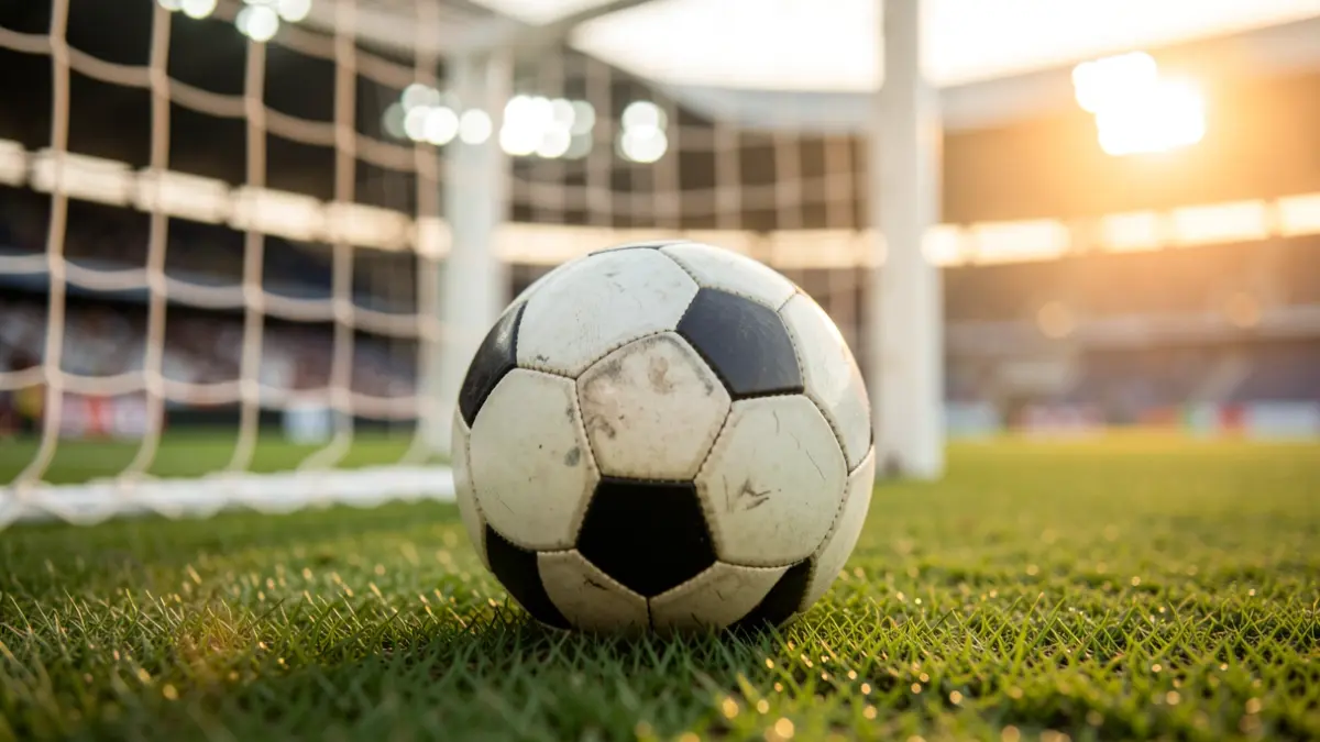 Imagen genérica de un balón de fútbol en el césped de un estadio.