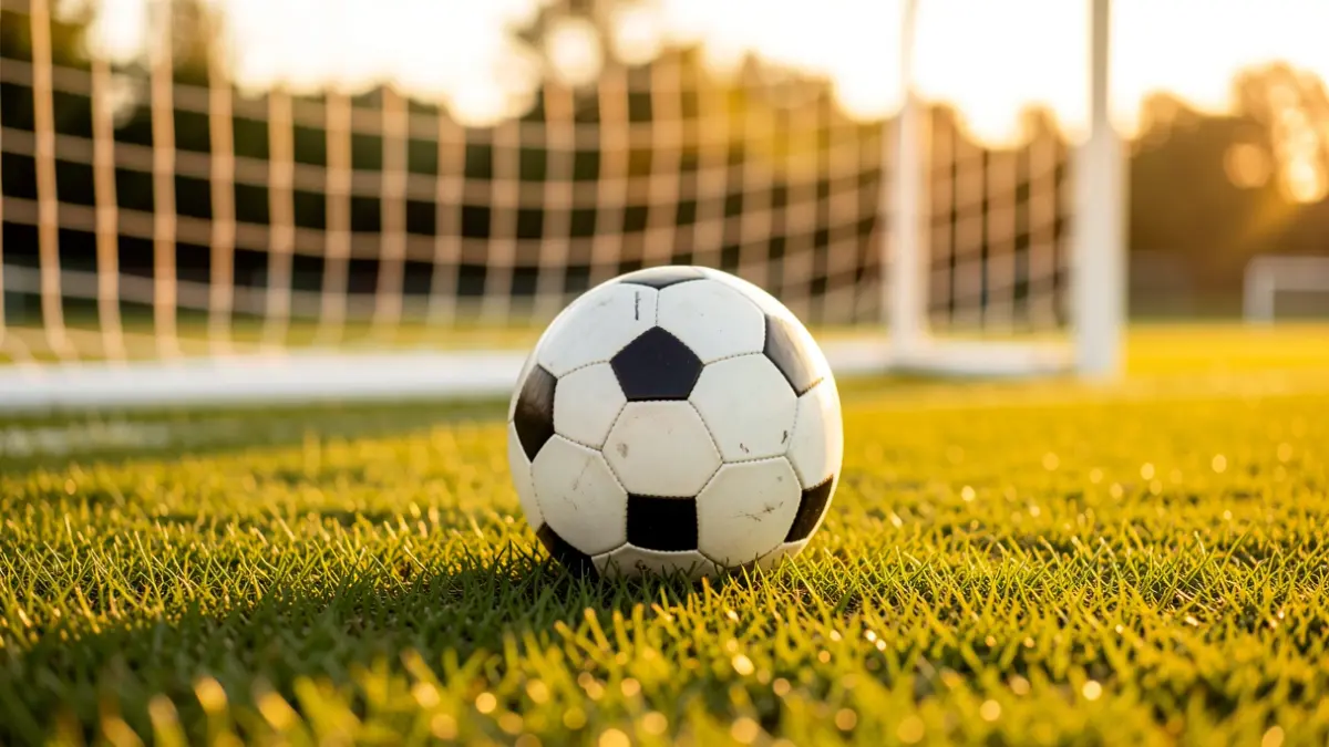 Generic image of a soccer ball on a stadium pitch.