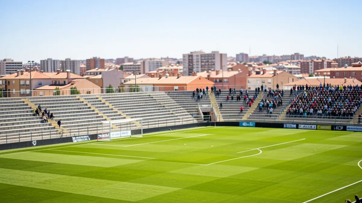 Imagen genérica del estadio de fútbol La Canaleja en Alcorcón.