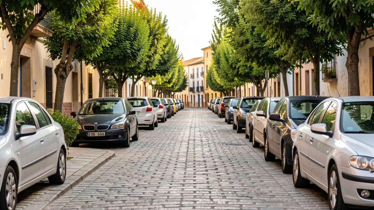 Imagen genérica de una calle residencial empedrada en una localidad española.