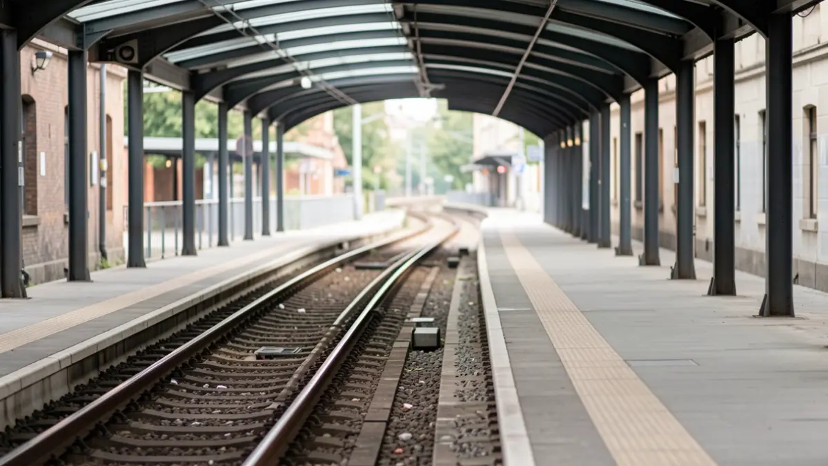 Generic image of an empty metro platform with tracks.
