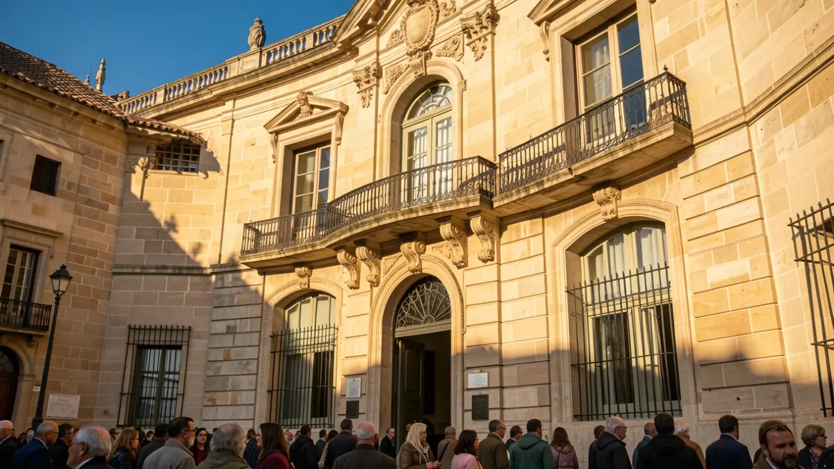 Facade of an institutional building in Madrid.