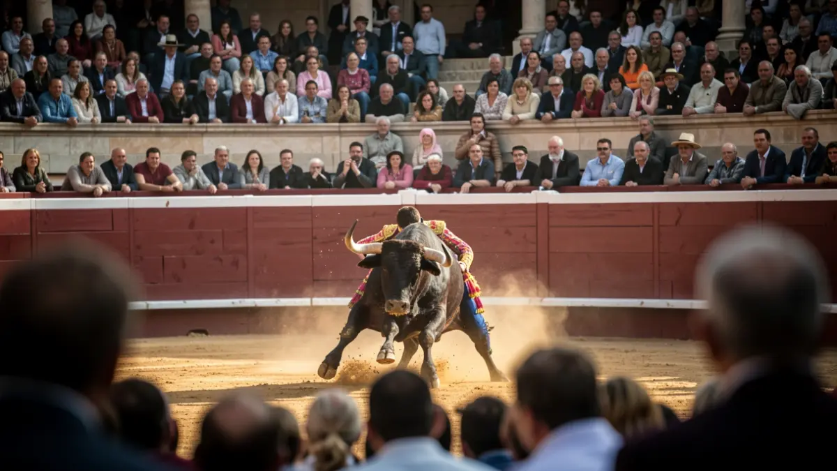 Generic image of a bullfight at the Las Ventas bullring in Madrid.