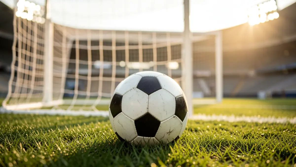 Generic image of a football on a stadium pitch.