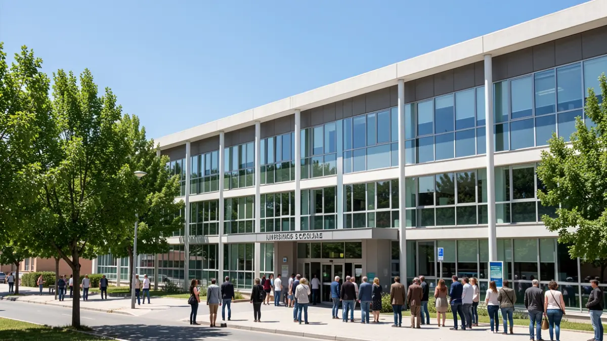 Facade of the FJD-UAM Nursing School in Madrid.