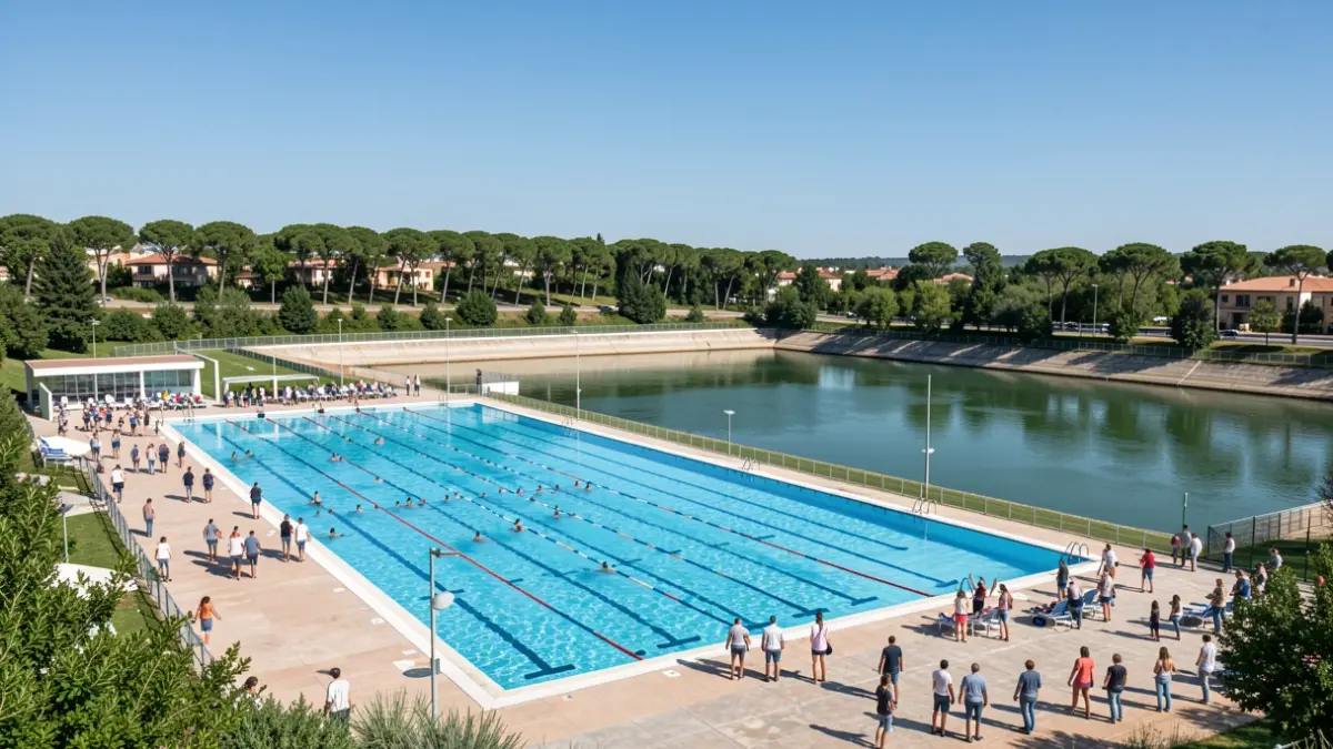 Generic image of the Riosequillo swimming pool in the Community of Madrid.