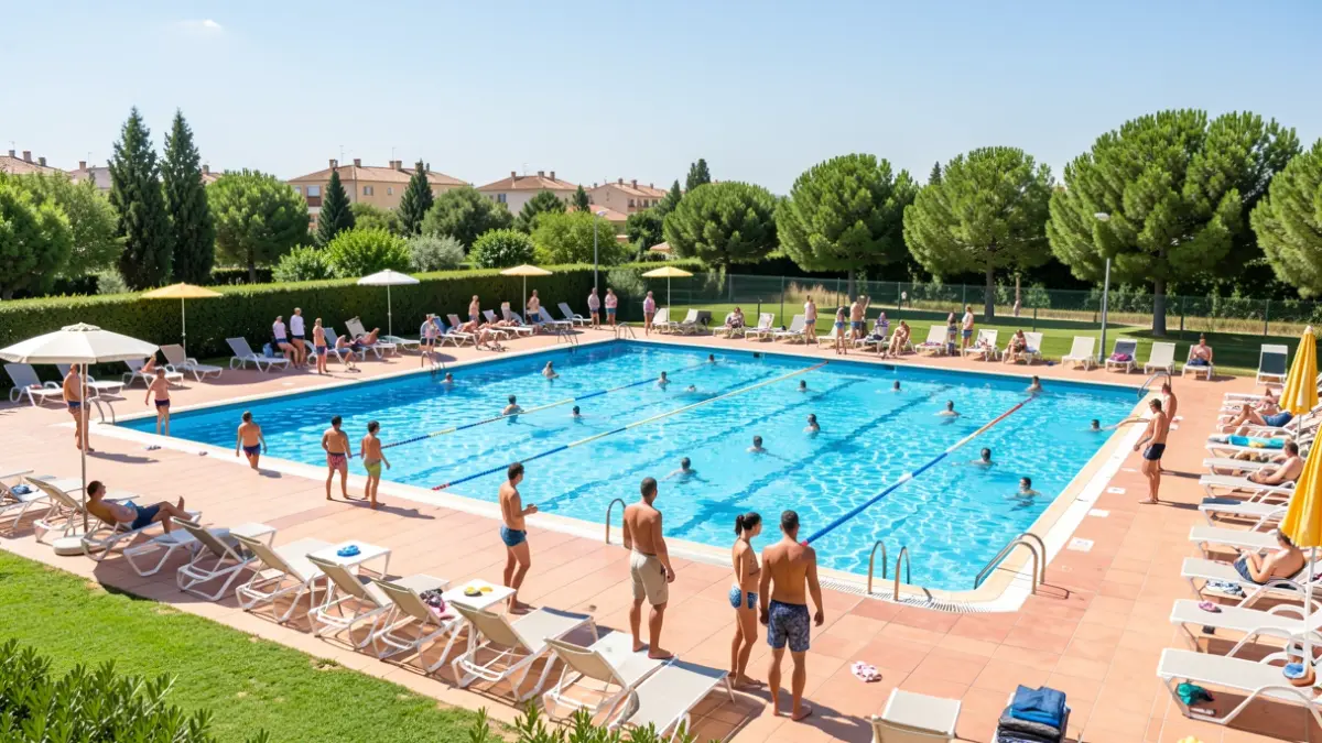 Imagen de la piscina municipal de Soto del Real abierta en verano.
