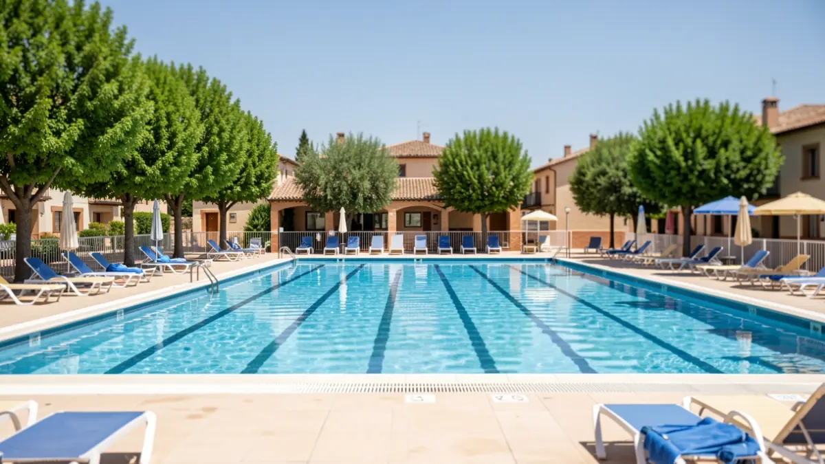 Imagen genérica de una piscina municipal al aire libre en verano.