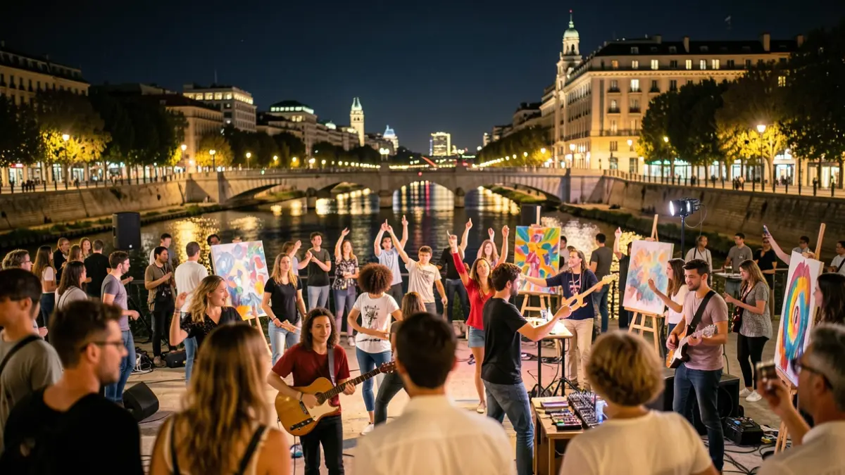 Generic image of young artists performing at Madrid Río during the La Sub25 festival.