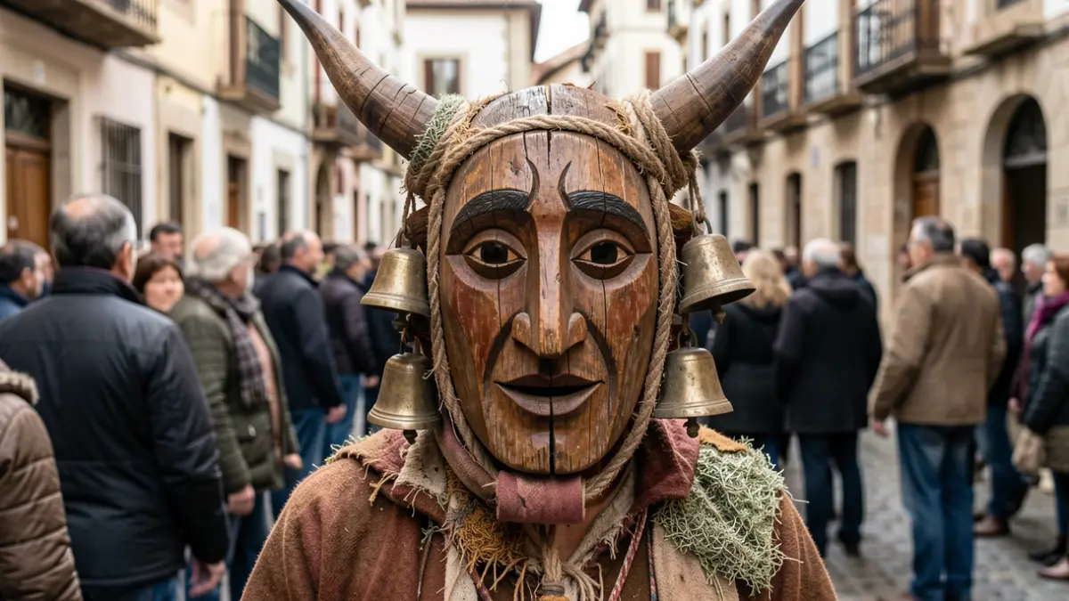 Traditional mask from the Winter Masquerades of the Sierra de Madrid.