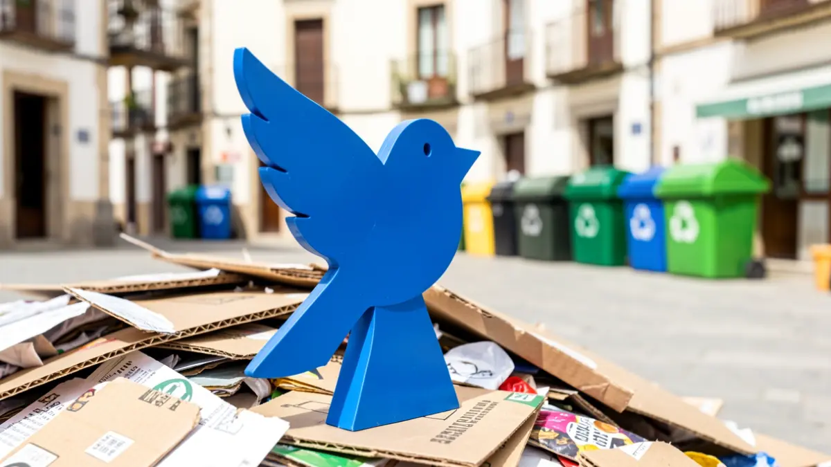 The 'Three Blue Birds' award for paper and cardboard recycling management.
