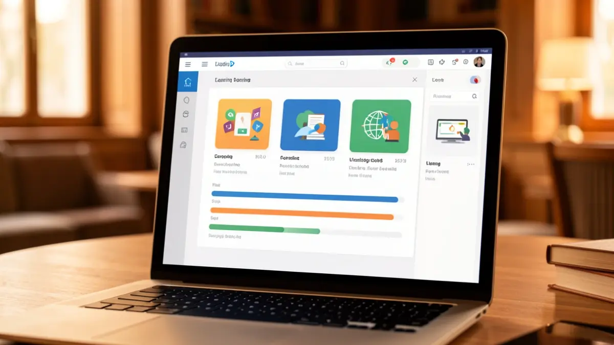Generic image of a computer screen displaying a digital learning platform.