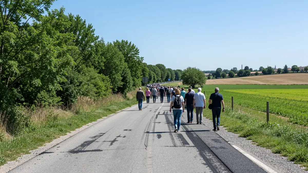 Imagen genérica de una carretera rural en la Comunidad de Madrid con trabajos de mejora.
