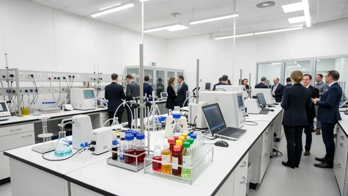 Image of a modern laboratory with advanced scientific equipment.