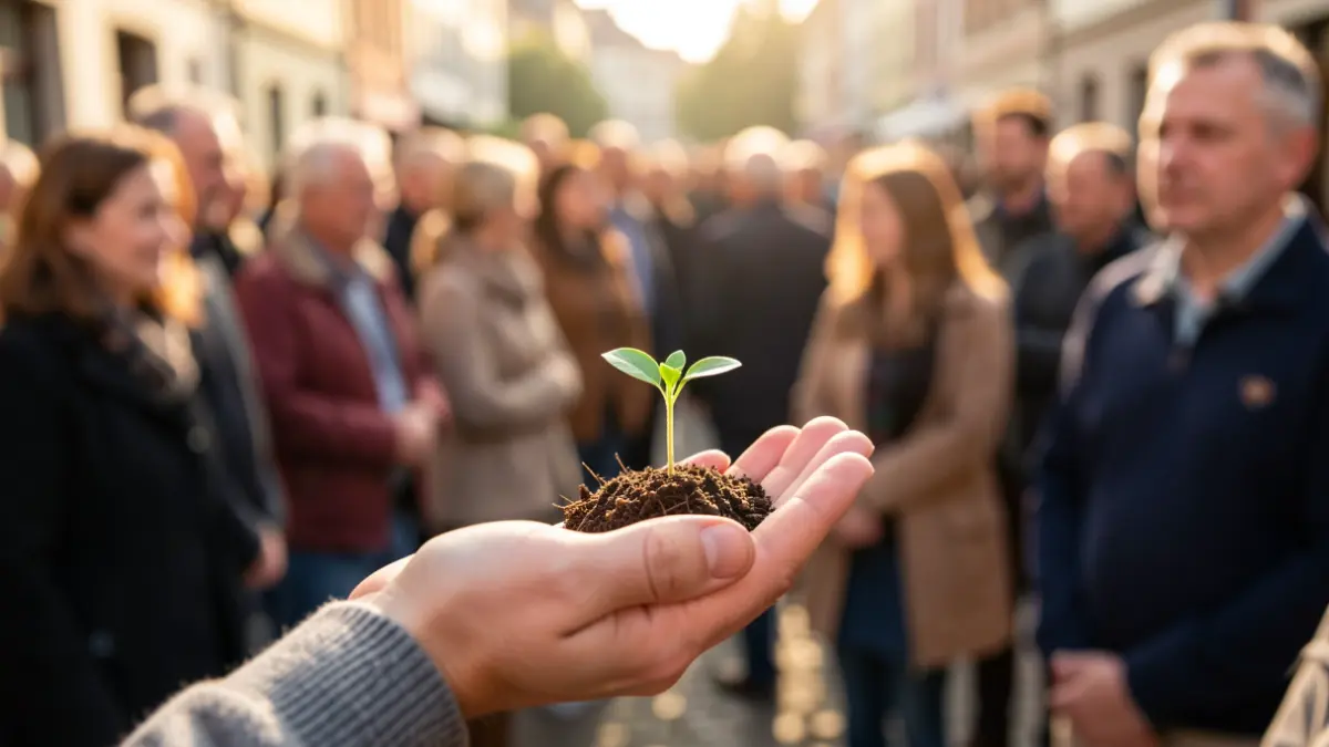 Generic image of hands nurturing a sprout, symbolizing support and growth.
