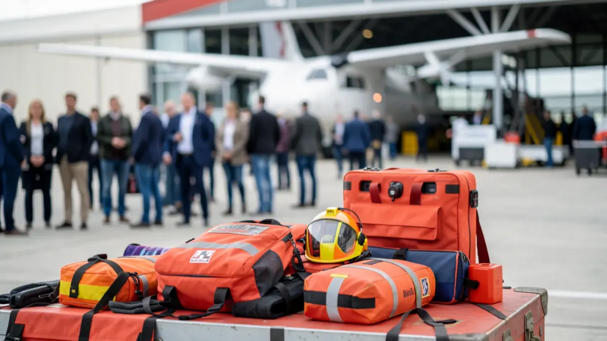 Image of emergency response equipment prepared for international deployment.