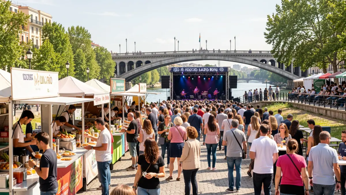 Imagen genérica de un festival gastronómico al aire libre en Madrid Río.