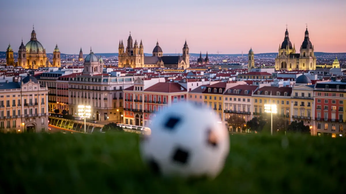 Generic image of Madrid with sports elements.