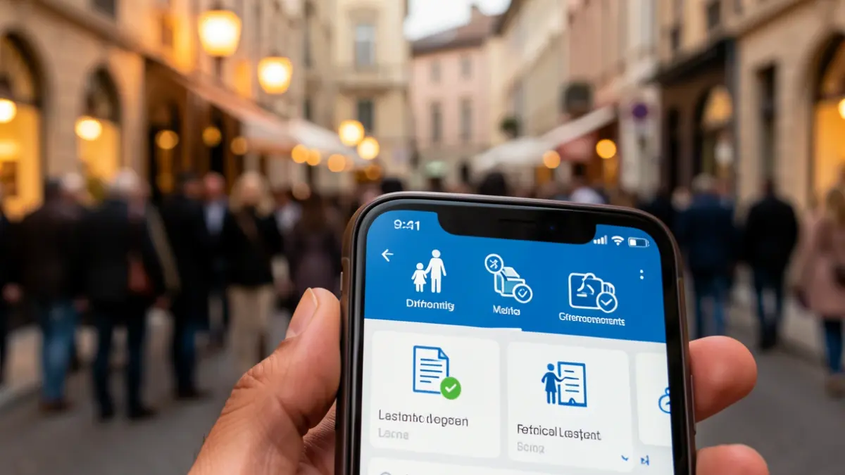 Generic image of a public services mobile application.