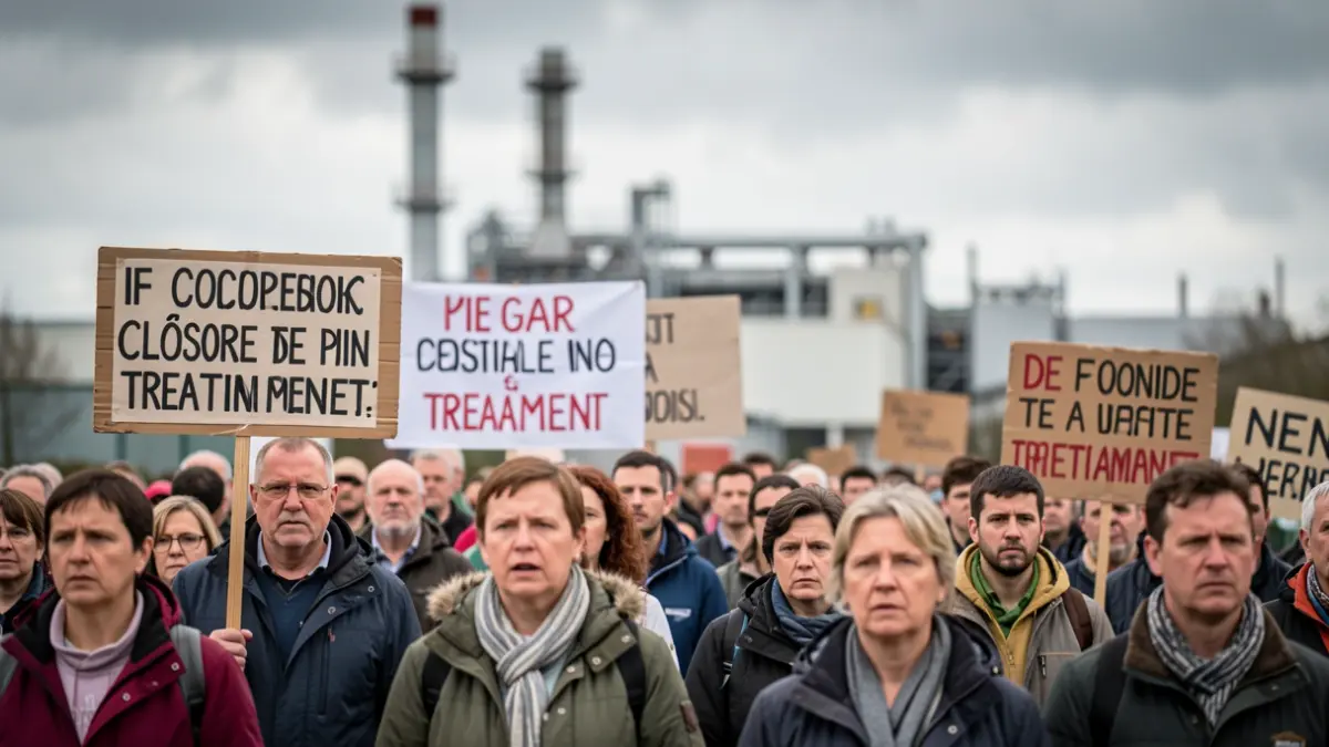 Generic image of a citizen protest against a waste plant.