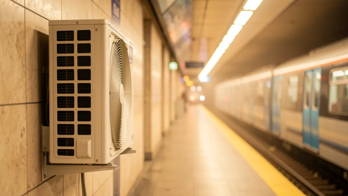 Imagen de un equipo de refrigeración en una estación de Metro de Madrid.