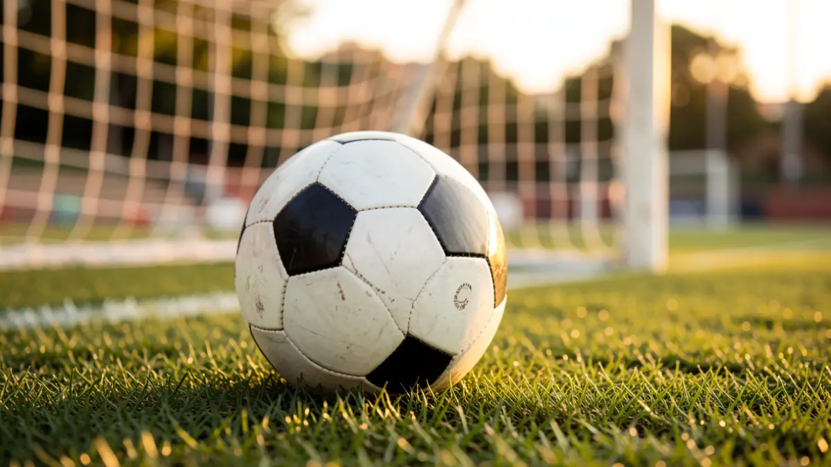 Imagen genérica de un balón de fútbol sobre césped.