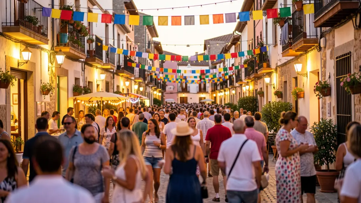 Imagen genérica de una fiesta popular en un municipio español con ambiente festivo.