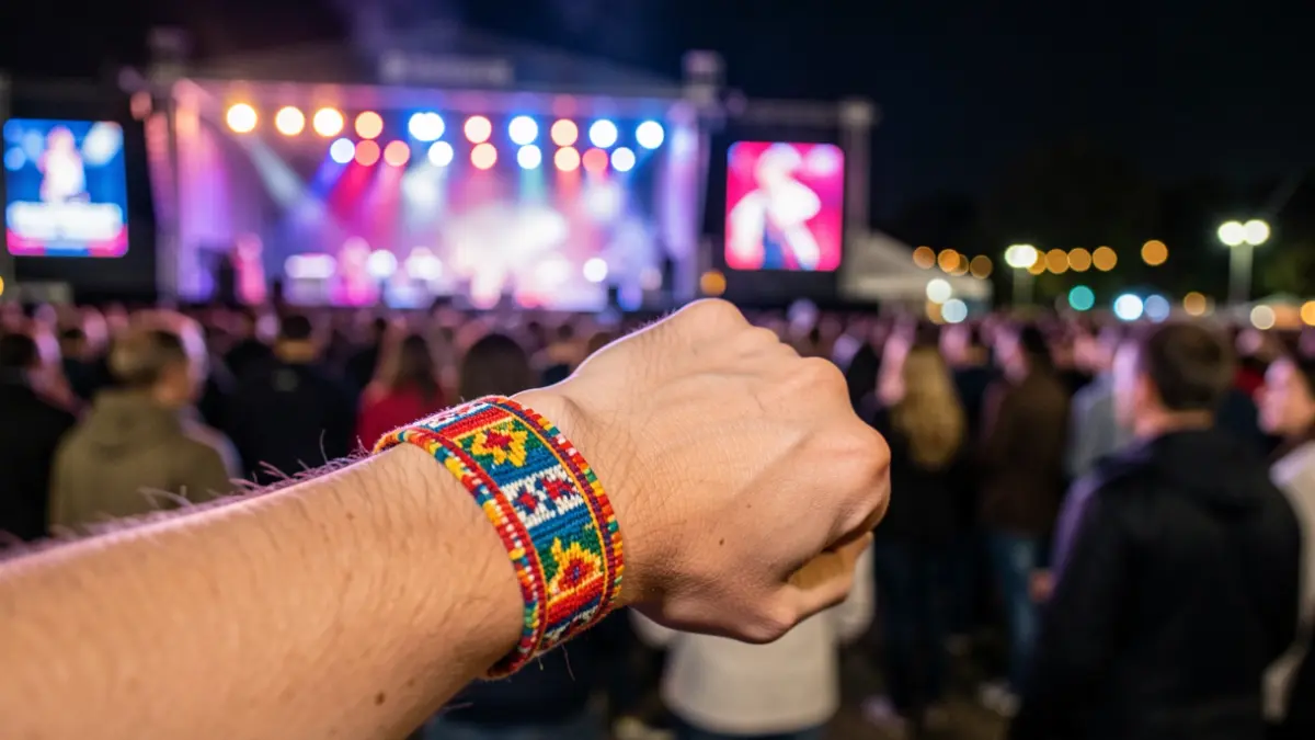 Pulsera de acceso para los conciertos de las Fiestas Mayores de Tres Cantos.