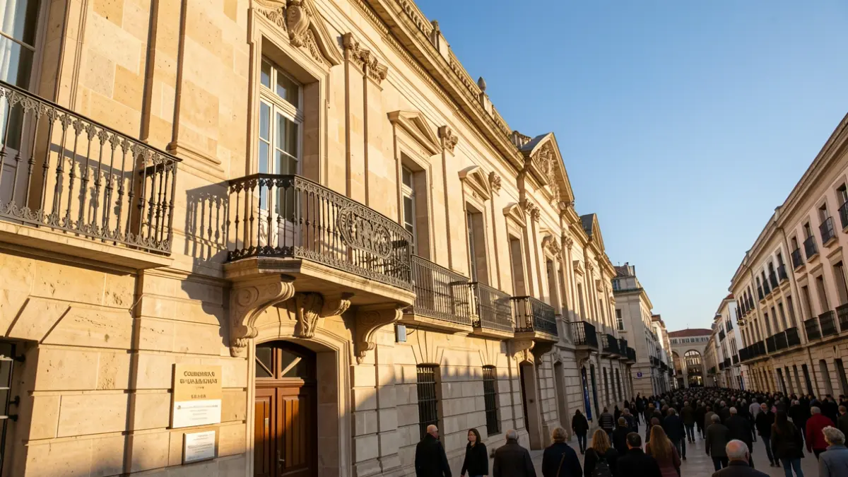 Generic image of the Leganés Town Hall with a stone facade and ornate balcony.