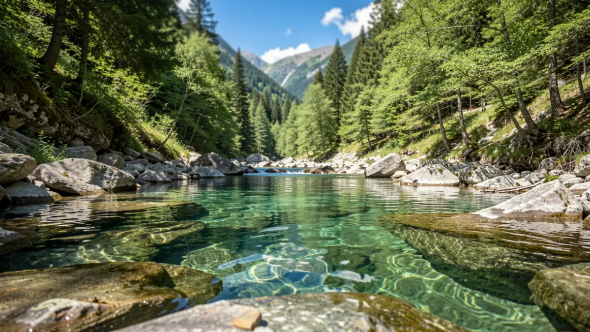 Imagen genérica de una piscina natural en la sierra de Madrid.