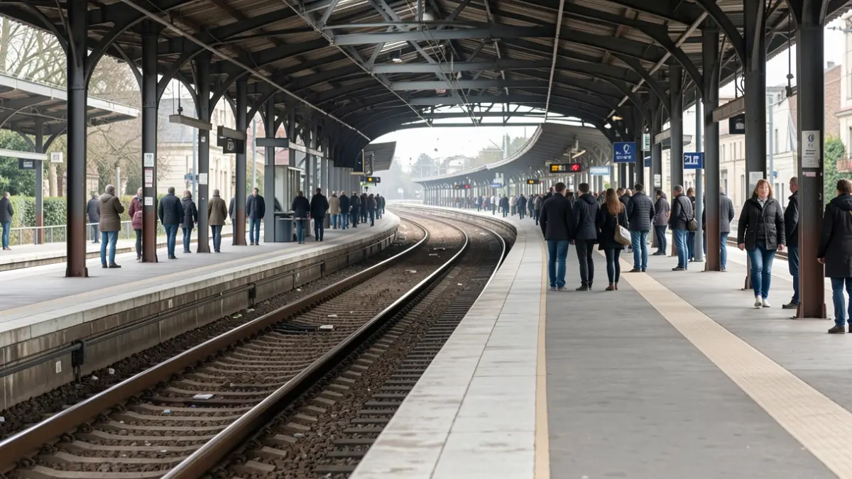 Generic image of a train station with empty platforms.