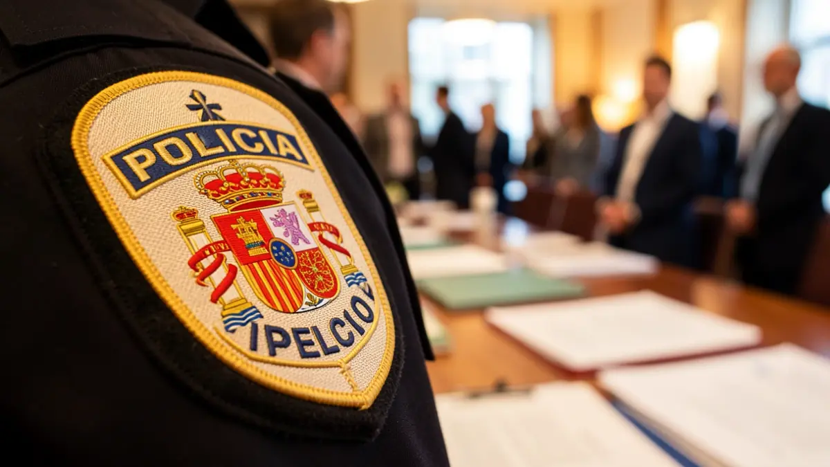 Madrid Municipal Police badge with the city's coat of arms.