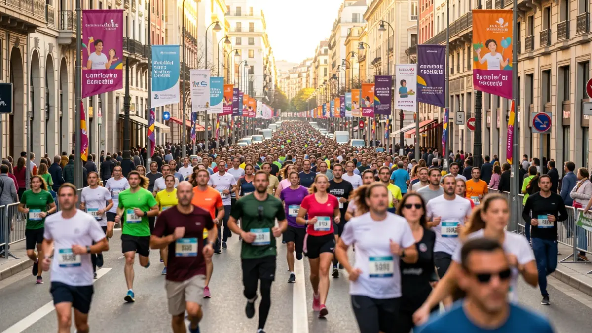 Imagen genérica de una carrera solidaria en Madrid.