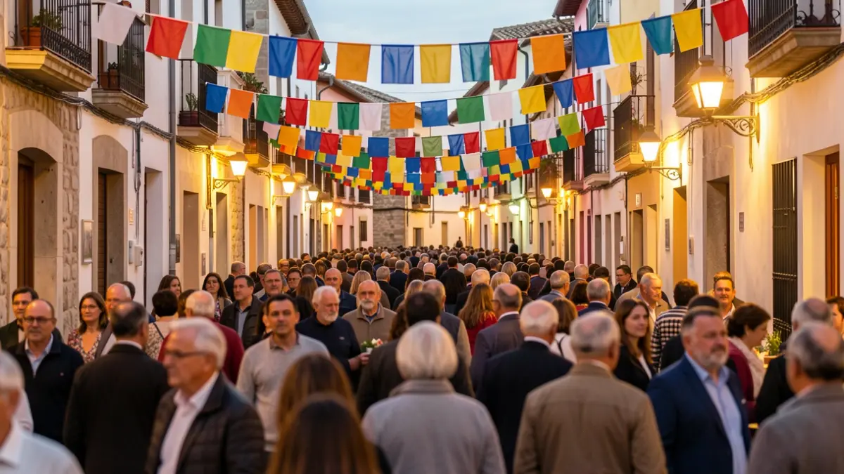 Generic image of a popular festival in a Spanish town with a festive atmosphere.