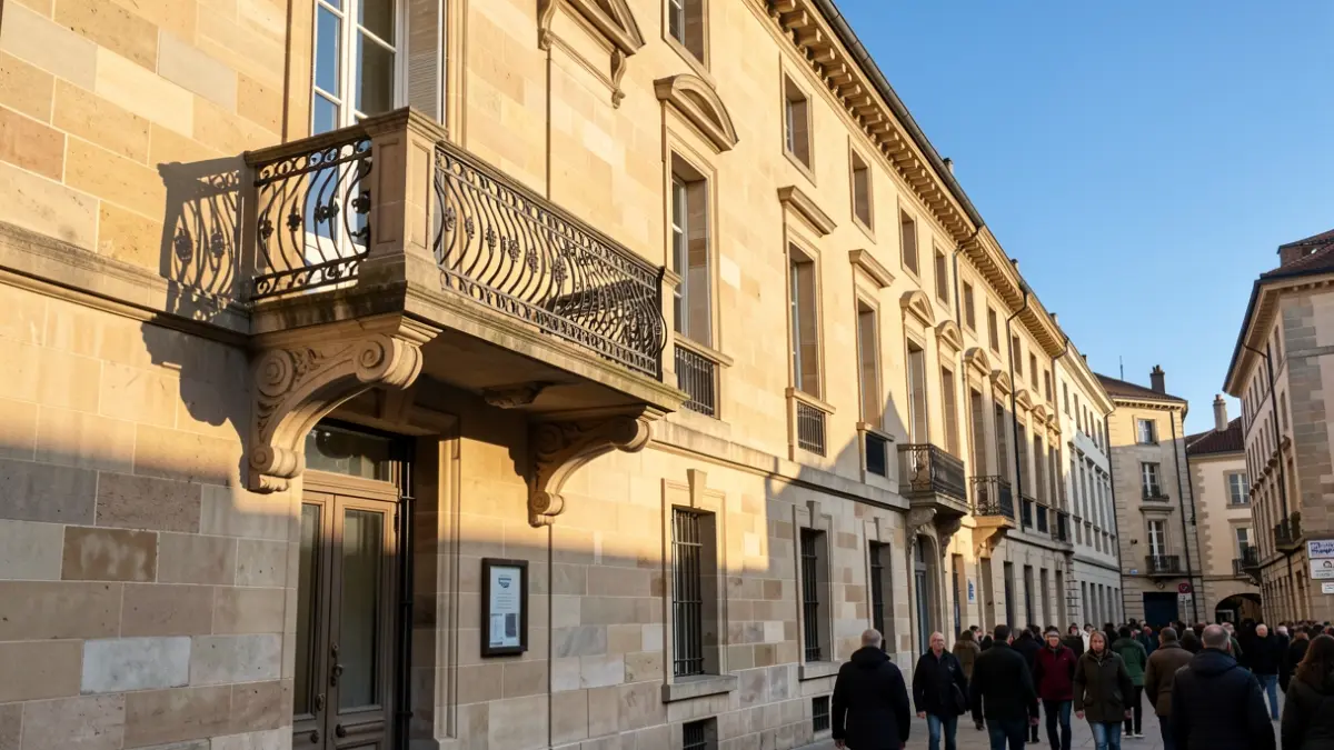 Facade of the Tres Cantos Town Hall on a sunny afternoon.
