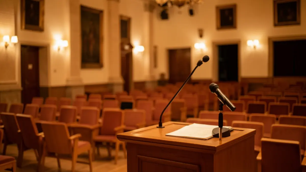 Generic image of the interior of a cultural auditorium.