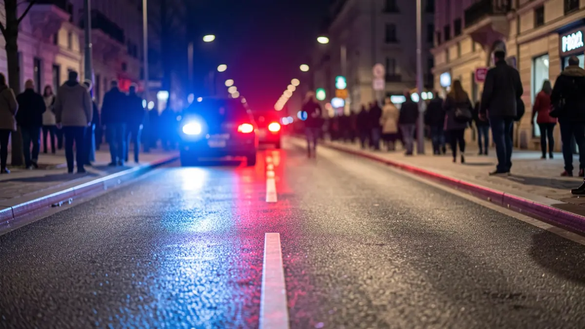 Imagen genérica de luces de emergencia en una carretera.