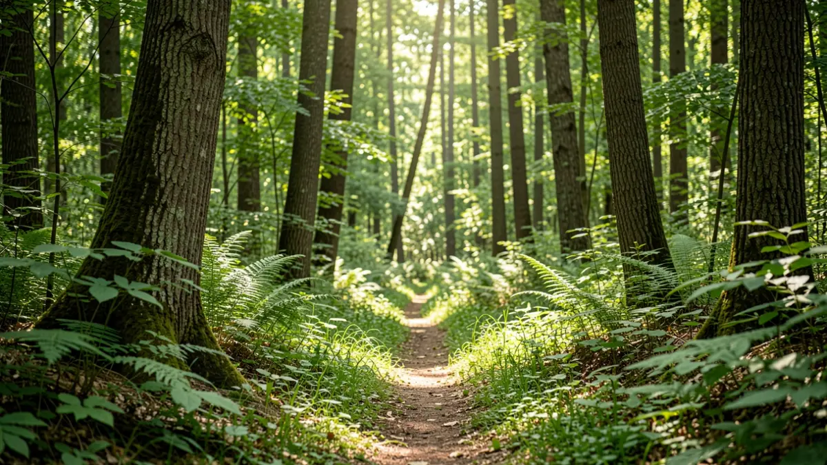 Generic image of a forest in the Community of Madrid with a path.