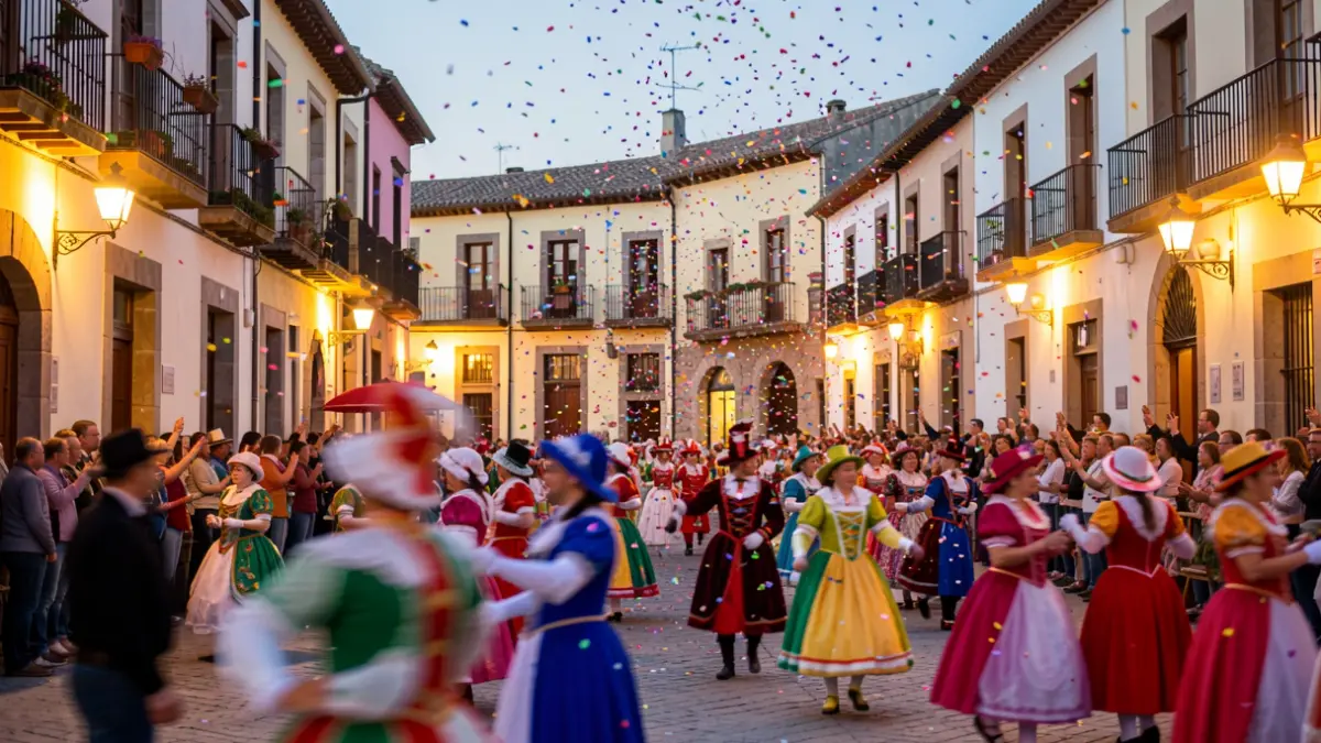 Generic image of a parade of groups in Alcalá de Henares during the Fairs and Festivals.