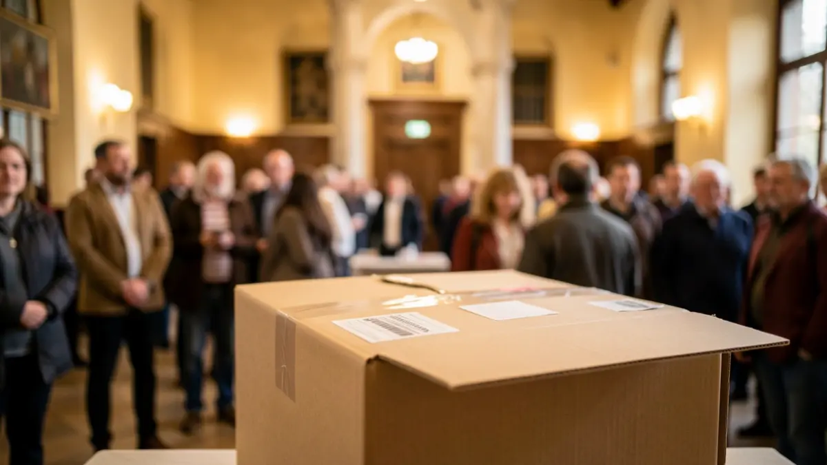 Generic image of a donation box in an institutional setting.