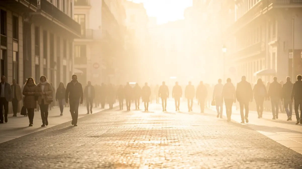 Generic image of an urban street under intense summer heat.