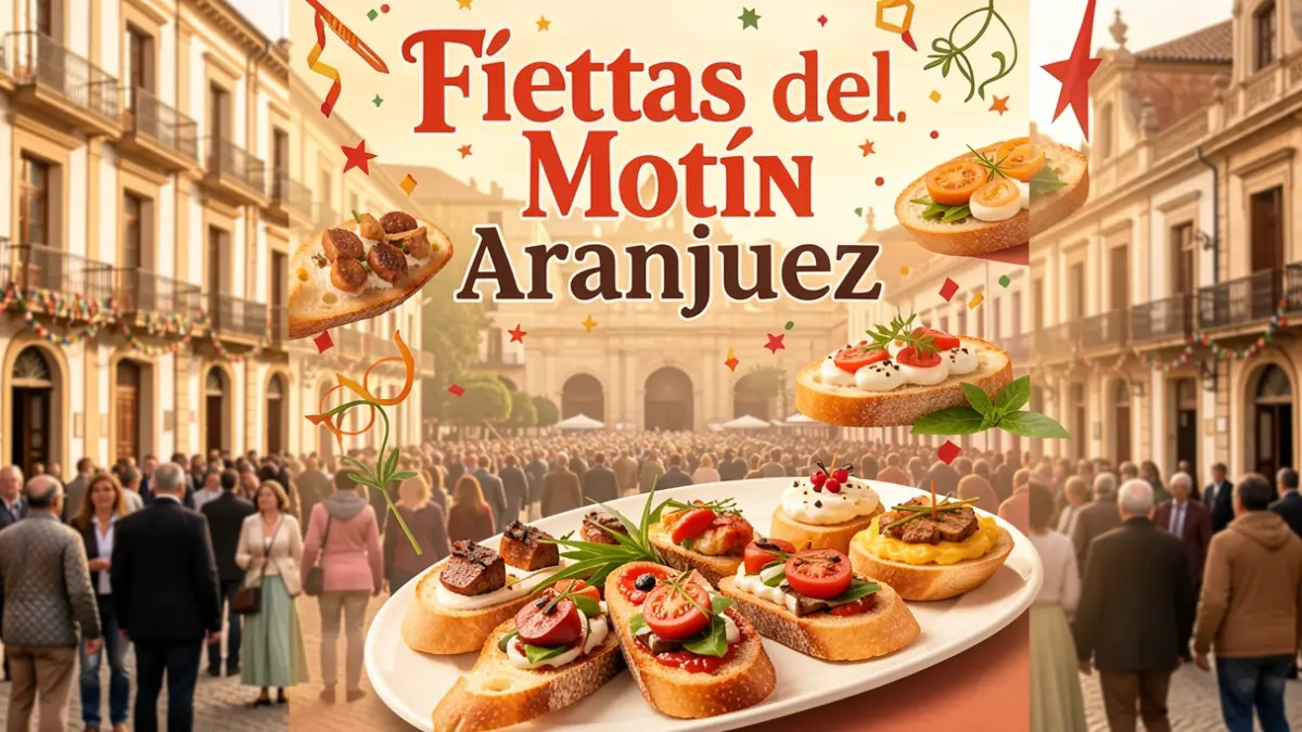 Promotional poster for the Aranjuez Fiestas del Motín gastronomic campaign.