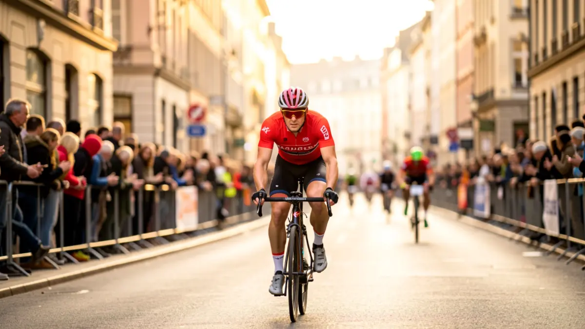 Generic image of an urban cycling race.