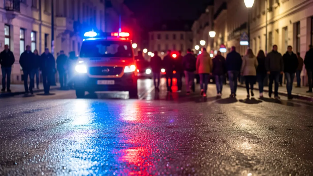 Generic image of emergency lights on a road.