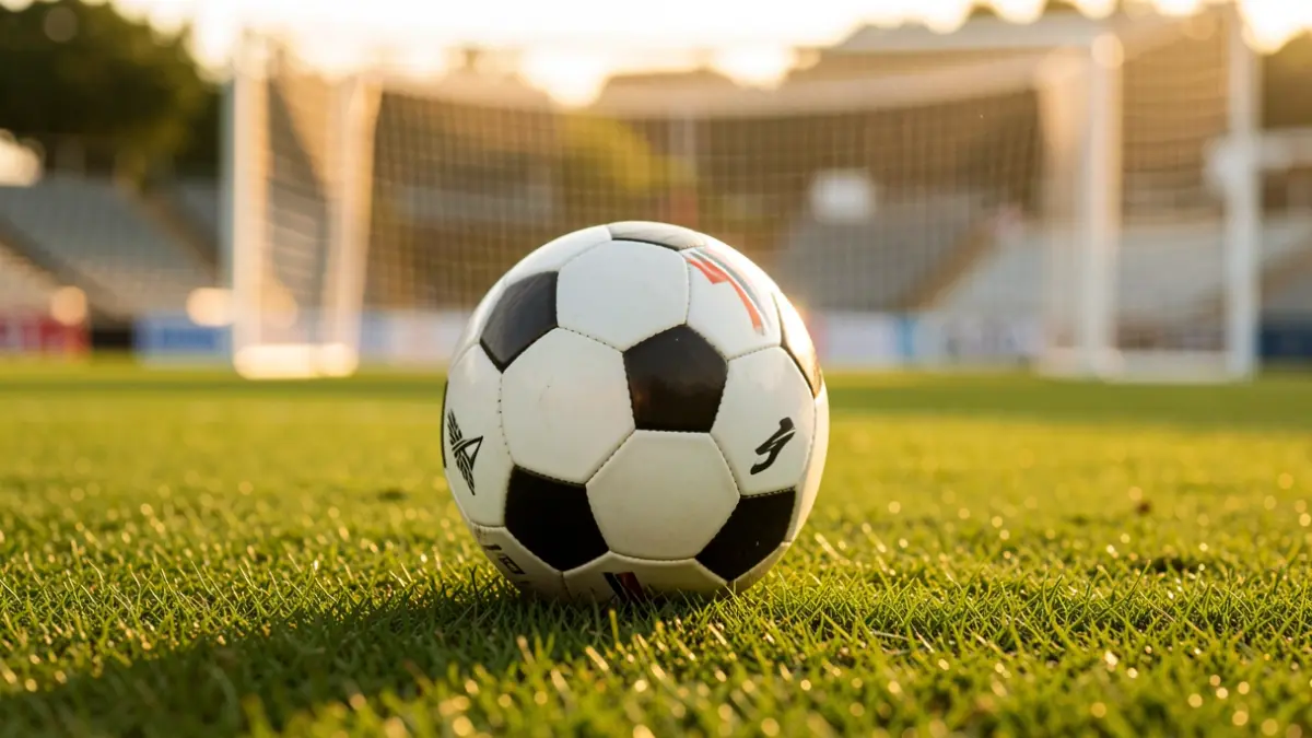 Imagen genérica de un balón de fútbol sobre el césped de un estadio.