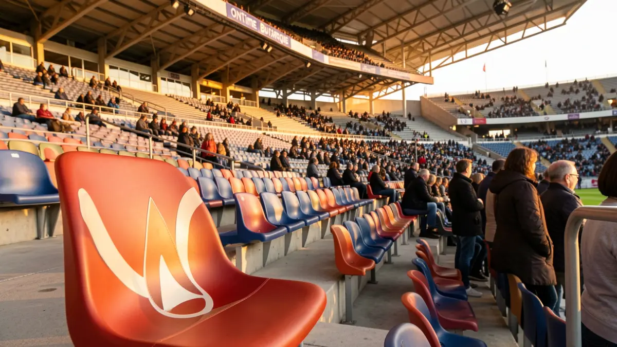 Ontime Butarque stadium with a personalized seat visible.