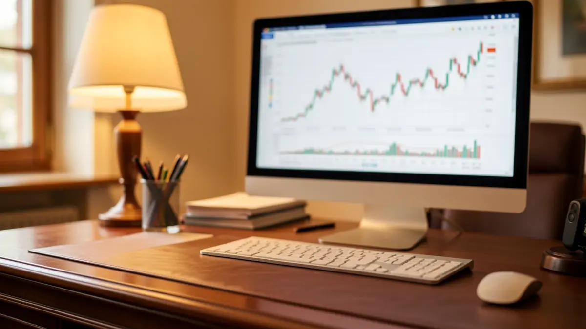 Generic image of an office environment with financial charts.
