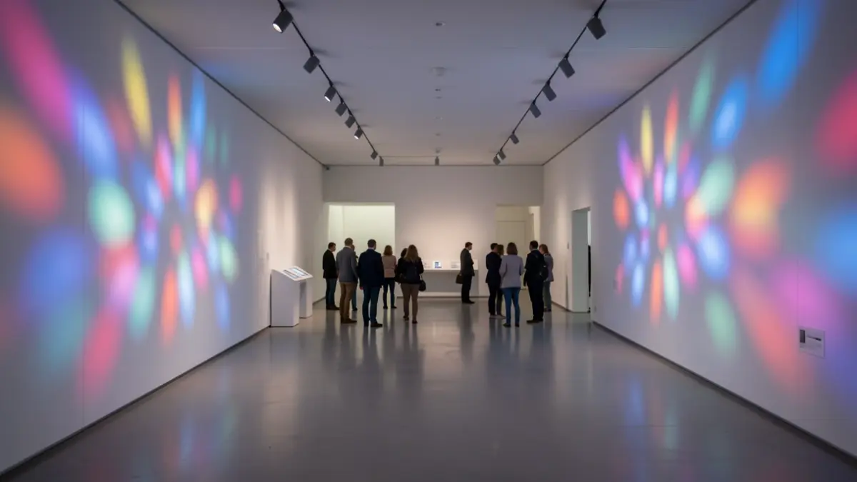 Generic image of an interactive museum with light installations.