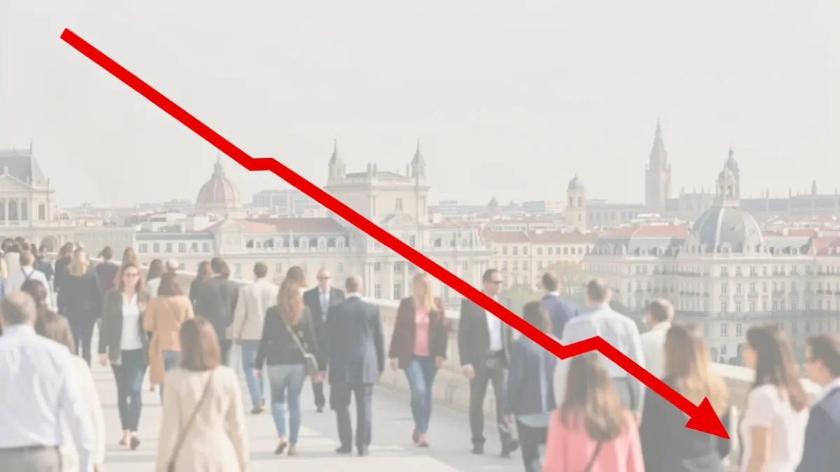 Generic graph showing a decrease in unemployment.